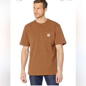 Carhartt Men’s Loose Fit Heavyweight Short Sleeve Pocket T Shirt Walnut XL